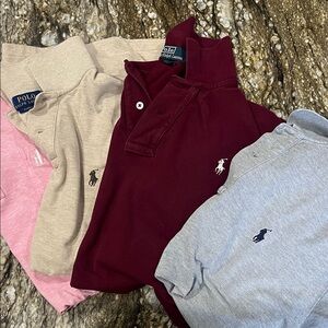 Polo by Ralph Lauren Men's Polo Shirts - Burgundy, Pink, Gray, Cream